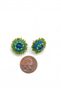 Crystal Beaded Stud Earrings
